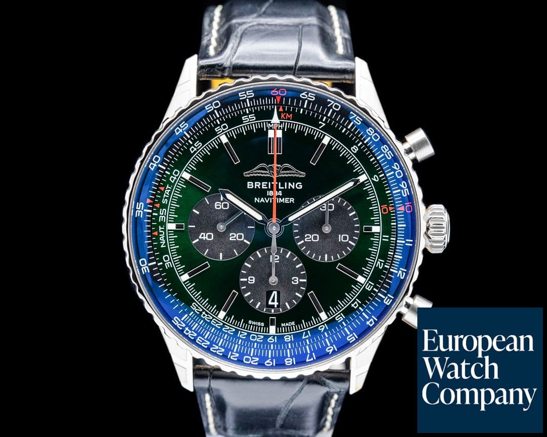 Image of Breitling Navitimer B01 Chronograph SS Green Dial