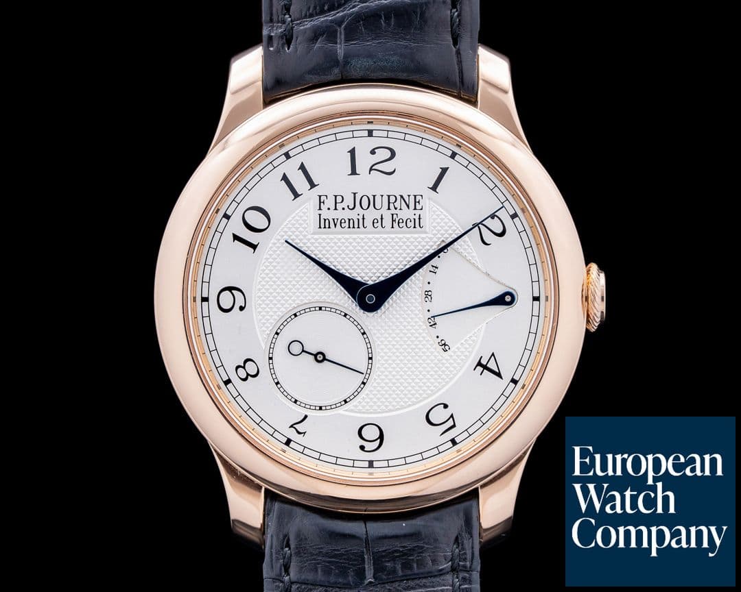 Image of F.P. Journe CS Chronometre Souverain 18K Rose Gold Silver Guilloche Dial