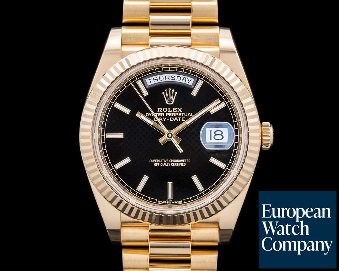 Image of Rolex 228238 Day-Date 40 18K Yellow Gold Black Motif Dial