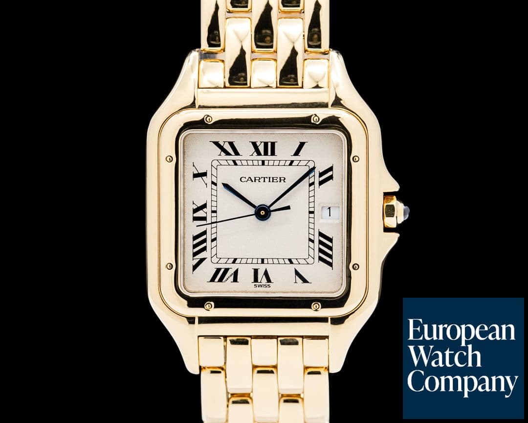 Image of Cartier 887968 Panthere 18K Yellow Gold Ivory Roman Dial