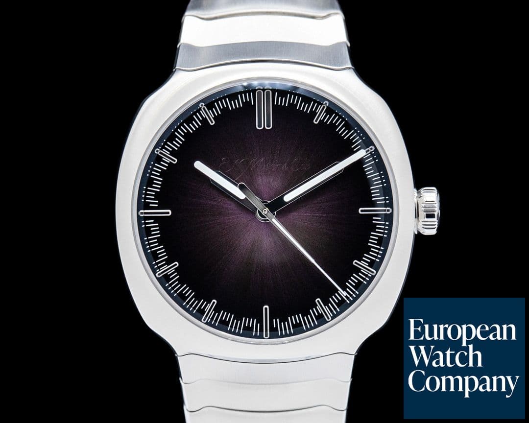 Image of H. Moser & Cie. 6201-1201 Streamliner Centre Seconds SS Purple Haze Dial