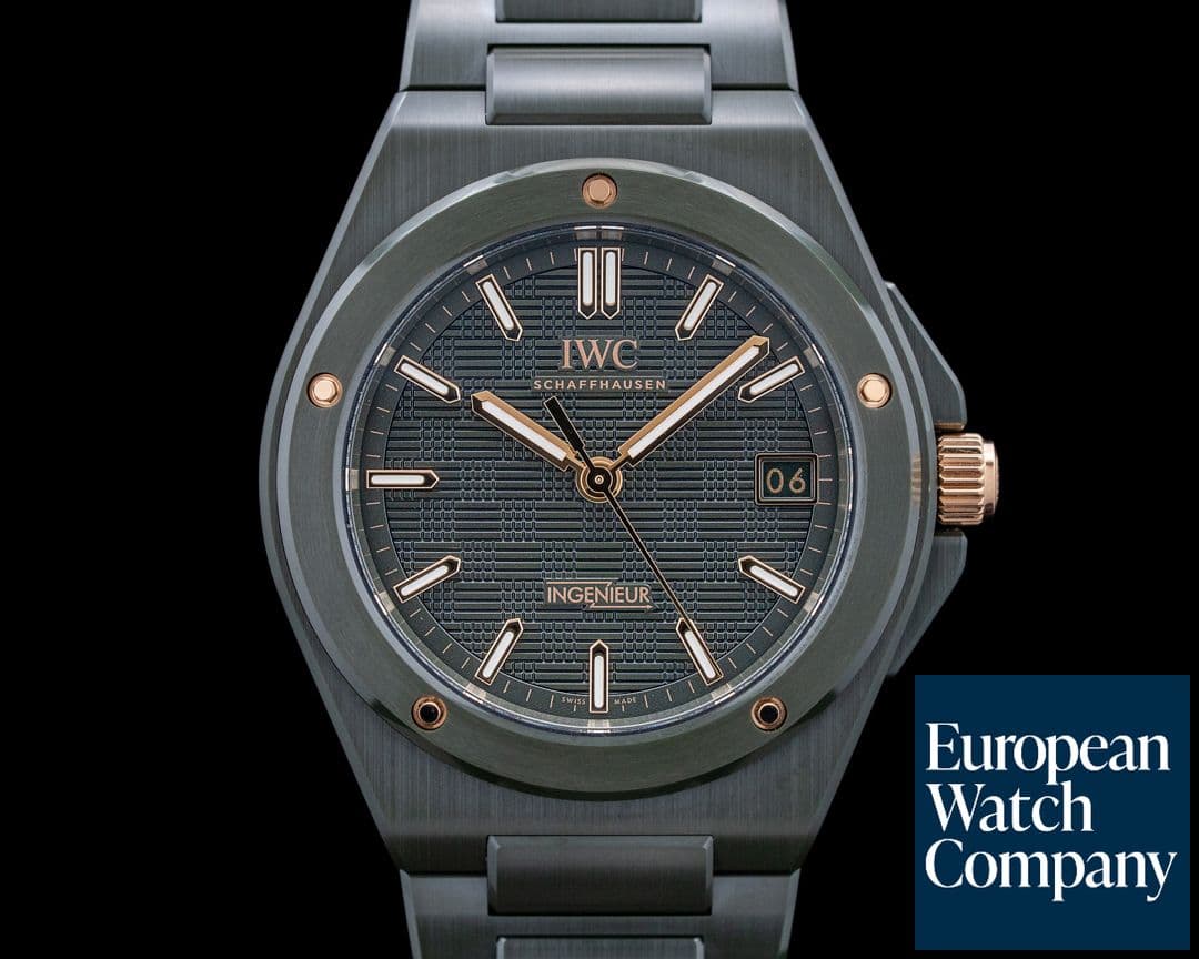 Image of IWC IW338902 Ingenieur Automatic 42 Ceramic Dark Olive Green Dial