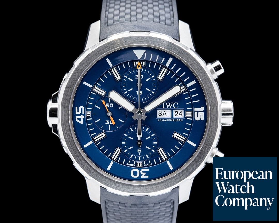 Image of IWC Aquatimer Chronograph "Cousteau" SS Blue Dial