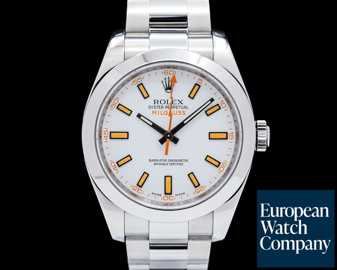 Image of Rolex 116400 Milgauss SS White Dial