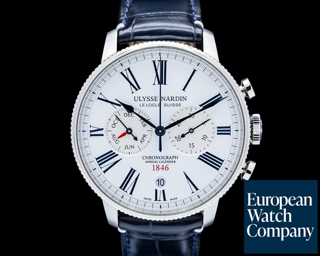 Image of Ulysse Nardin Marine Torpilleur Annual Chronograph SS White Dial LIMITED