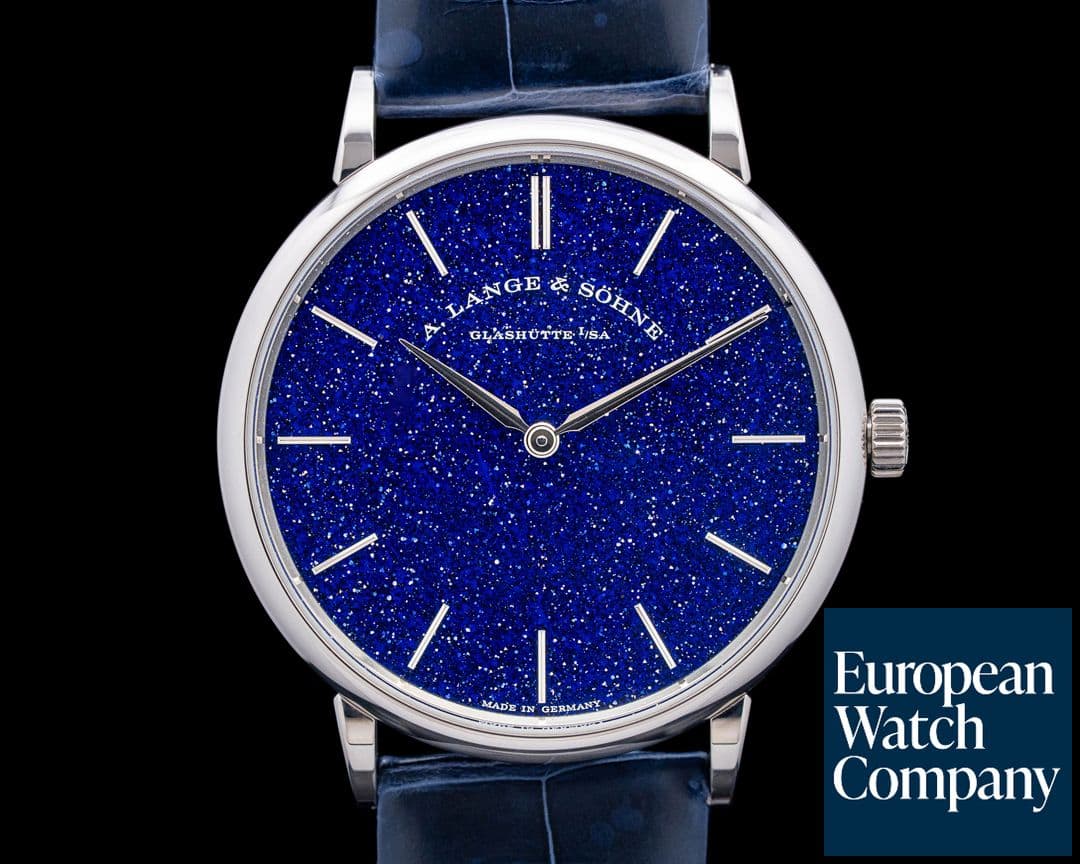 Image of A. Lange & Söhne 205.086 Saxonia Thin Aventurine 18K White Gold Blue Dial