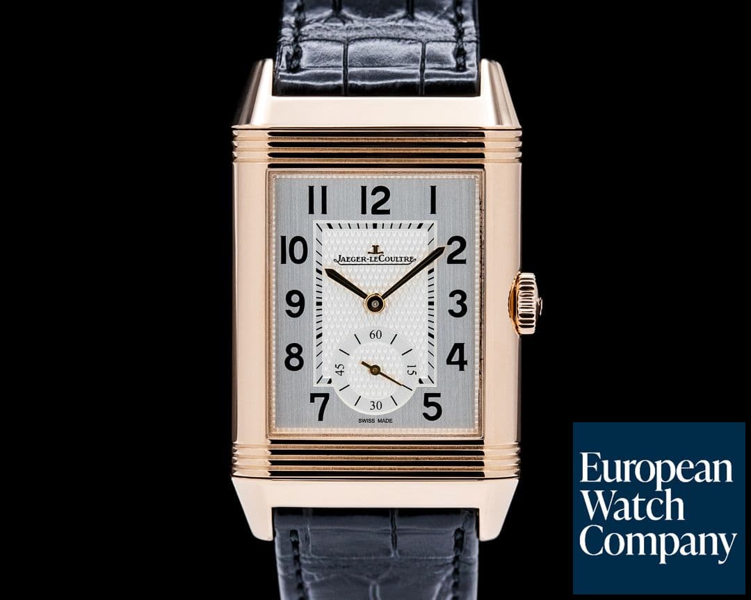 Image of Jaeger-LeCoultre Reverso Large Duoface Small Seconds 18K RG Silver Dial