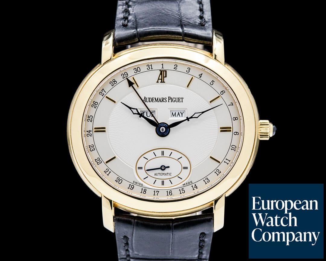 Image of Audemars Piguet 25816BA Millenary Triple Calendar 18K Yellow Gold Silver Dial