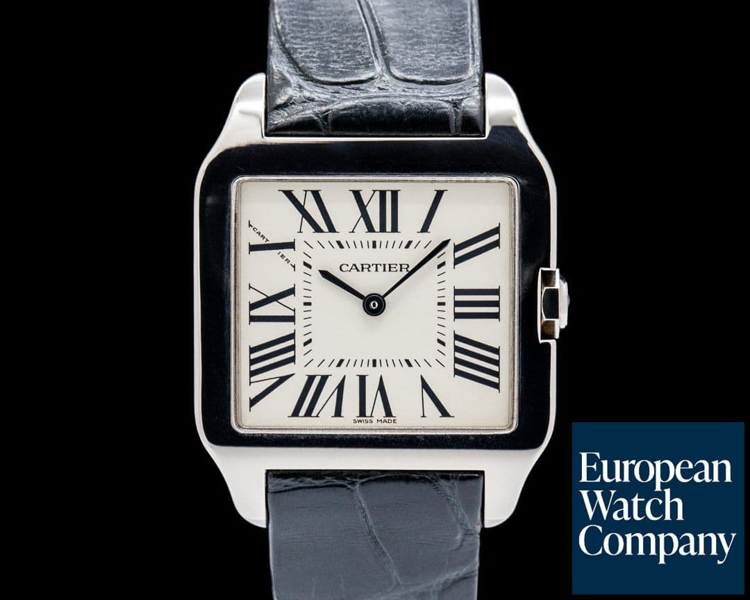 Image of Cartier Santos Dumont Small 18K White Gold White Dial