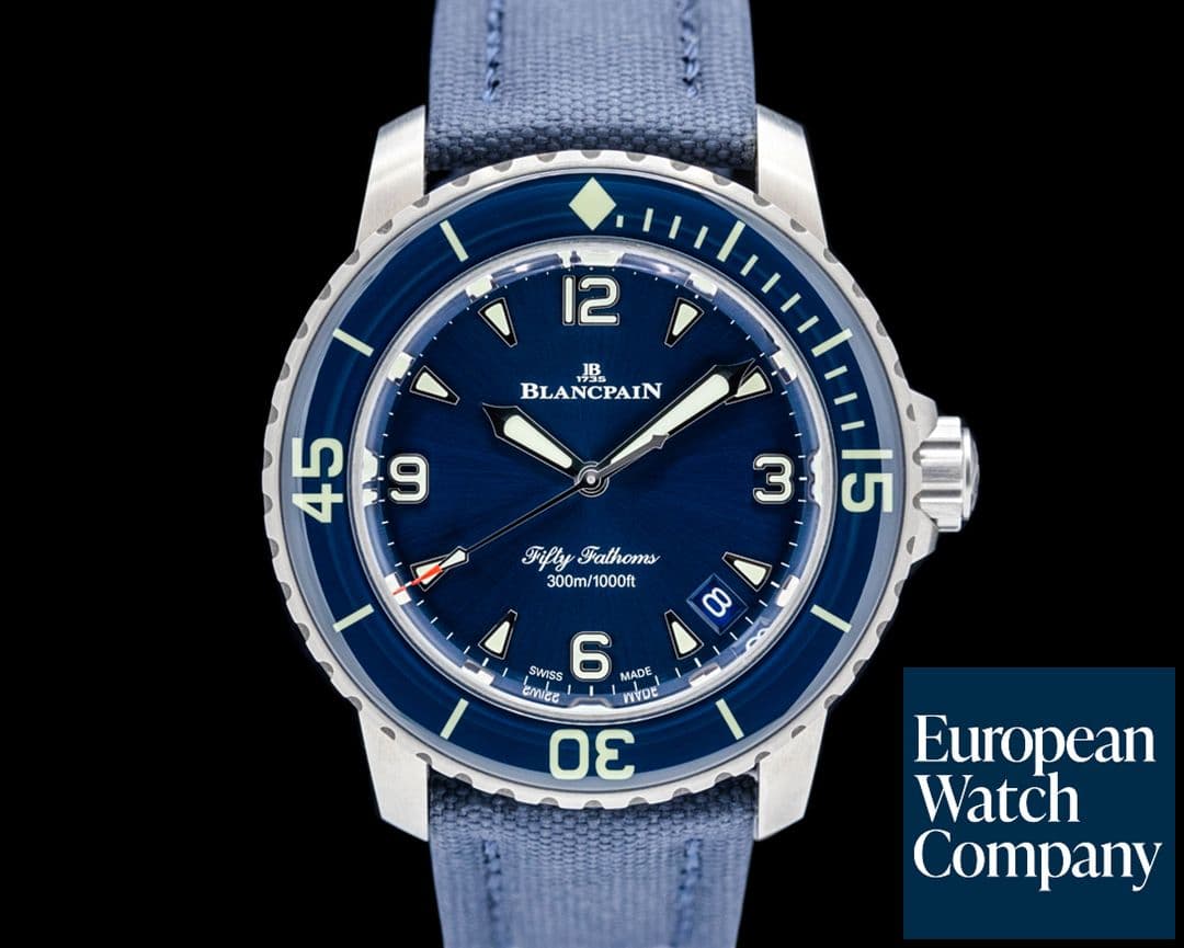 Image of Blancpain 5010 Fifty Fathoms Automatique Titanium Blue Dial