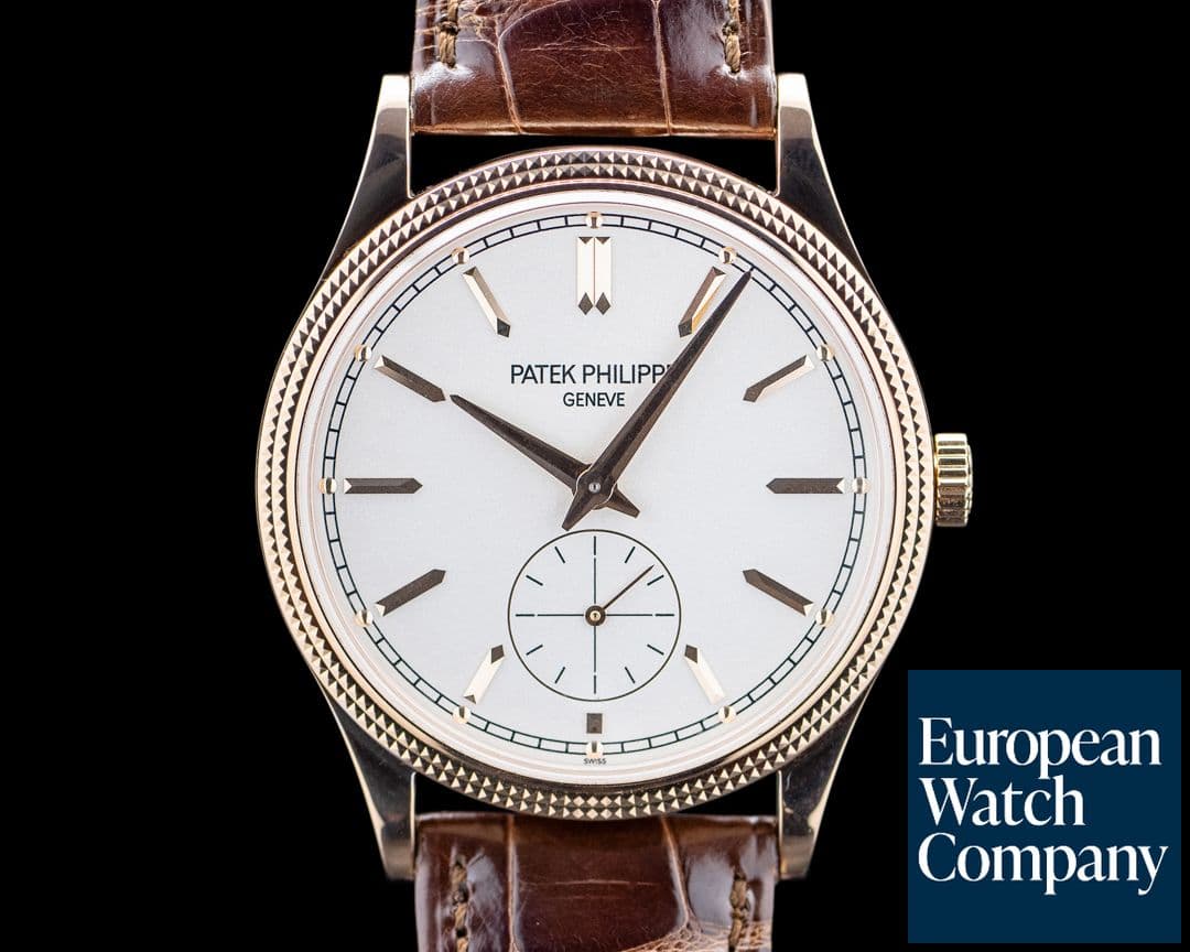 Image of Patek Philippe 6119R Calatrava Manual Wind 18K Rose Gold Silver Dial