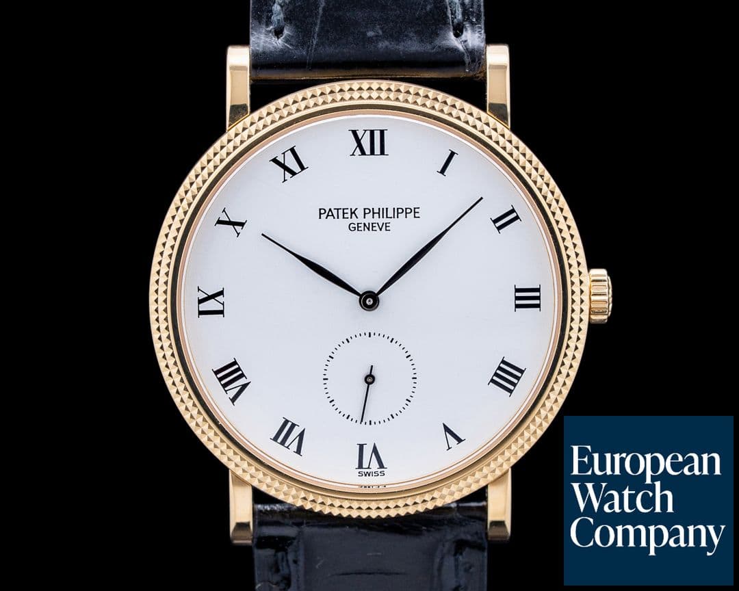 Image of Patek Philippe 3919J Calatrava 18K Yellow Gold White Dial