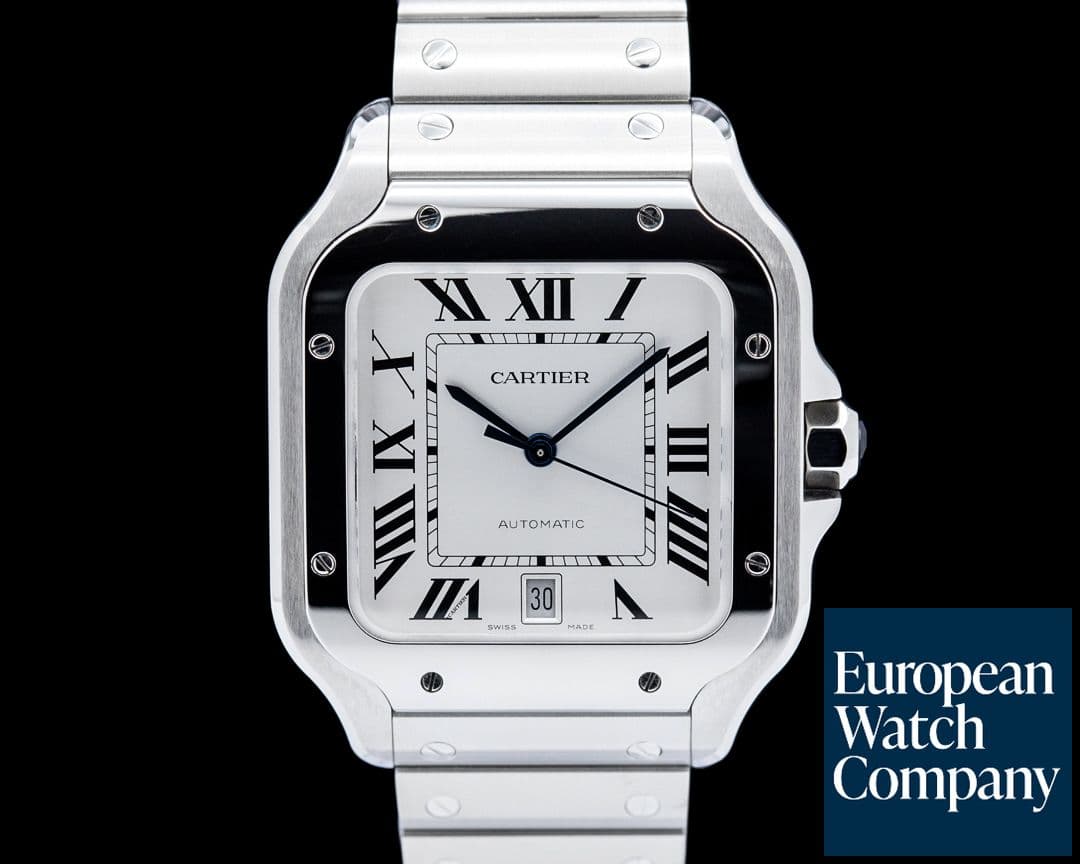 Image of Cartier WSSA0018 Santos de Cartier Large SS Silver Dial