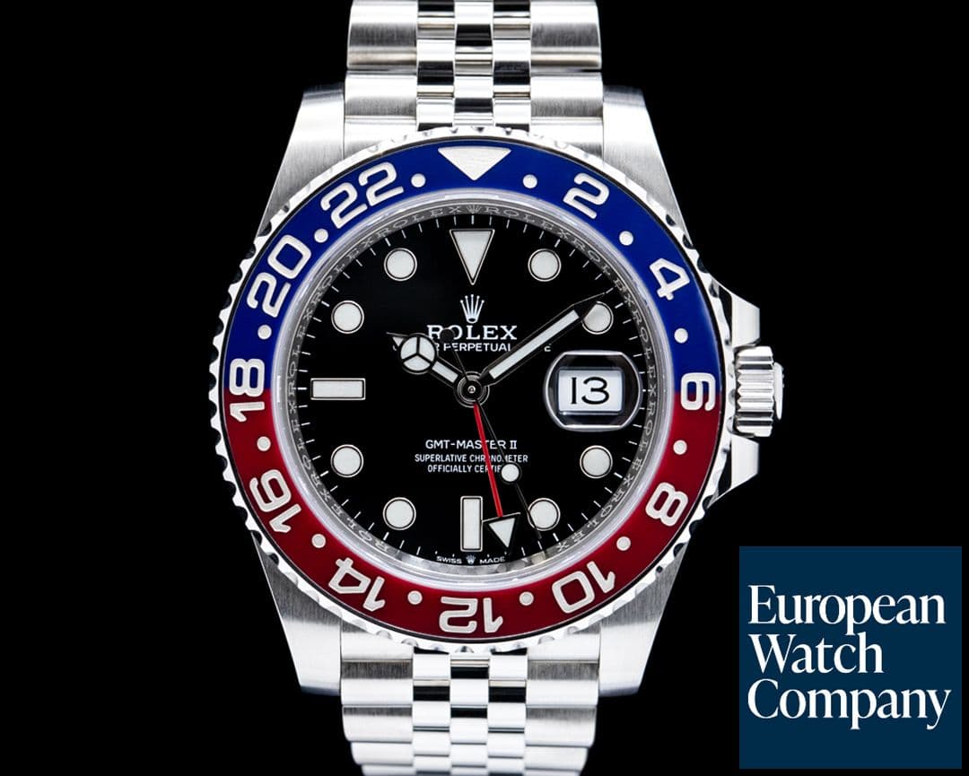 Image of Rolex 126710BLRO GMT-Master II Pepsi Bezel SS Black Dial