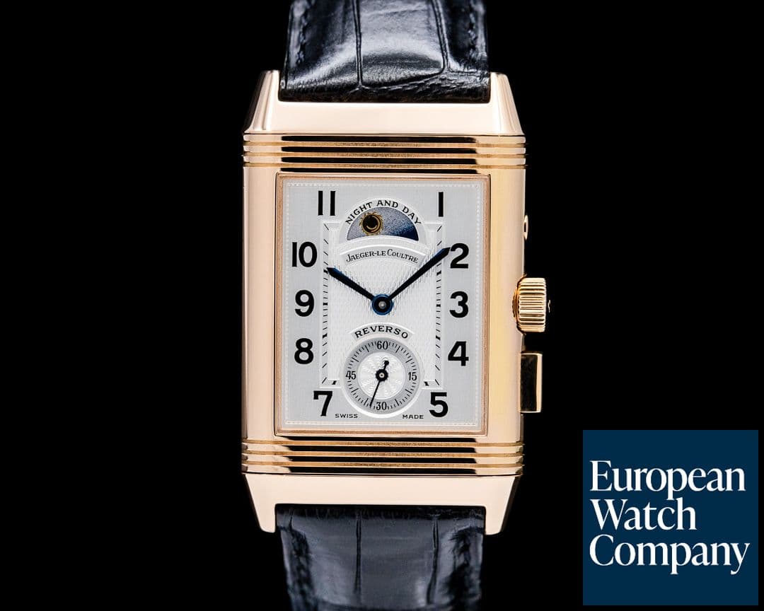 Image of Jaeger-LeCoultre Reverso Geographique 18K Rose Gold Silver/Black Dial LIMITED