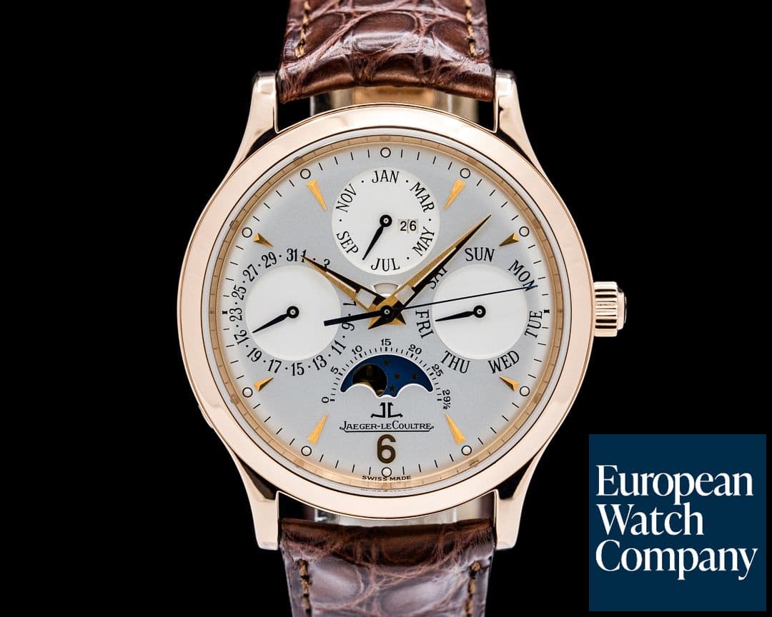 Image of Jaeger-LeCoultre 140.2.80 Master Control Perpetual Calendar 18K Rose Gold Silver Dial