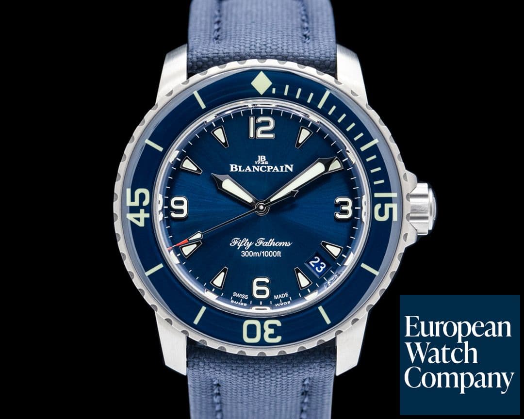 Image of Blancpain 5010 Fifty Fathoms Automatique Titanium Blue Dial