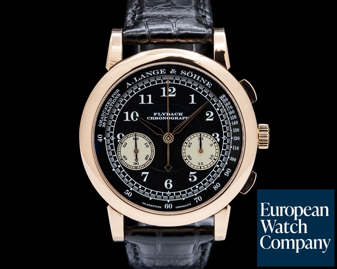 Image of A. Lange & Söhne 401.031 1815 Chronograph 18K Rose Gold Black Dial