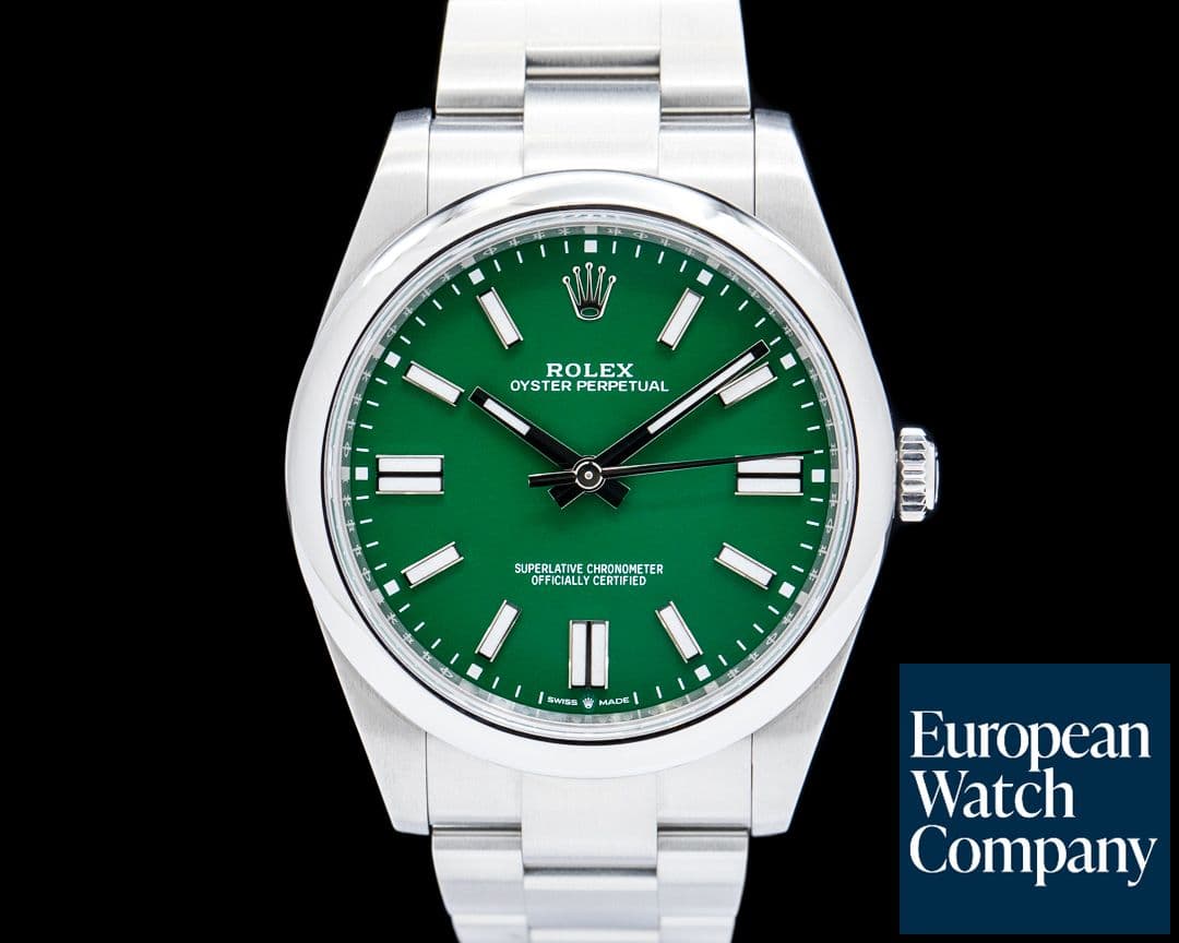 Image of Rolex 124300 Oyster Perpetual SS Green Dial