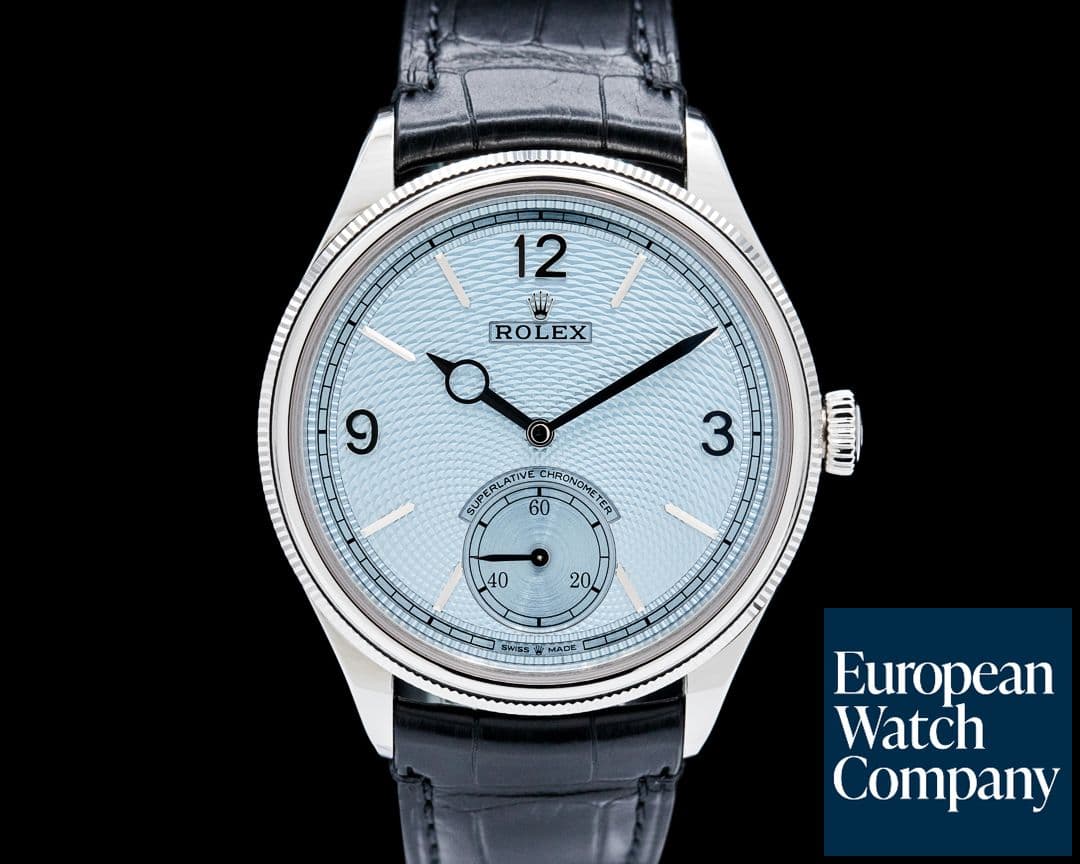 Image of Rolex 52506 1908 Platinum Ice Blue Guilloche Dial 2025