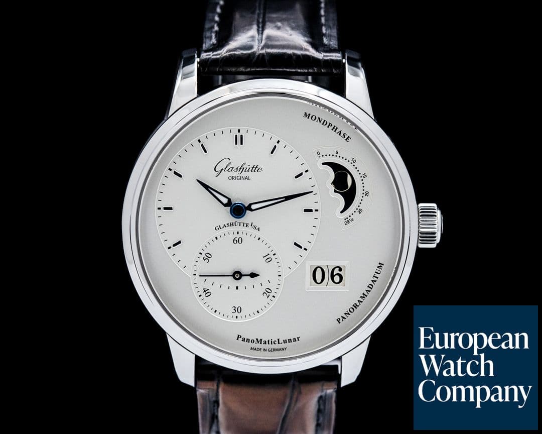 Image of Glashütte Original PanoMaticLunar SS Silver Dial