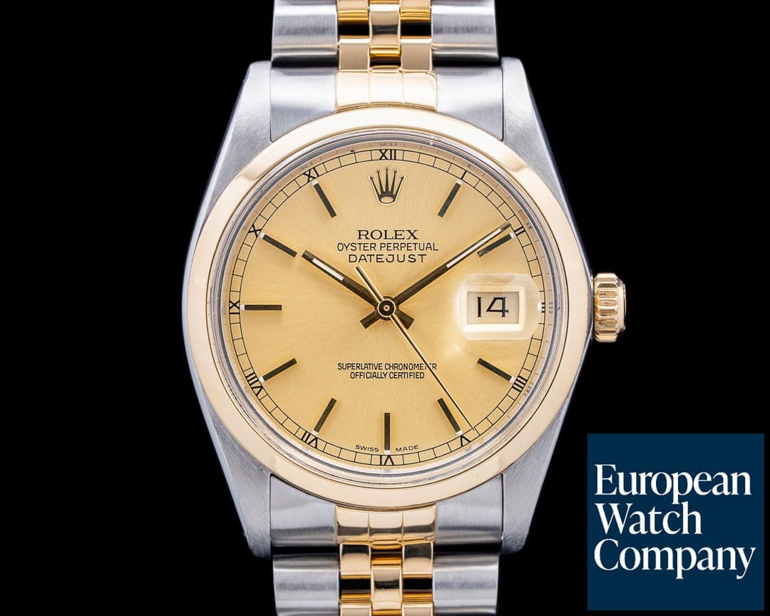 Image of Rolex 16003 Datejust 18K YG / SS Champagne Dial Circa. 1986