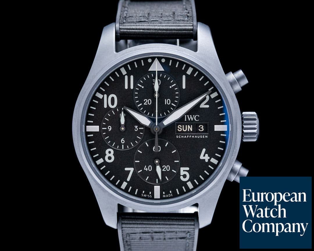 Image of IWC Top Gun Chronograph Ceratanium Black Dial