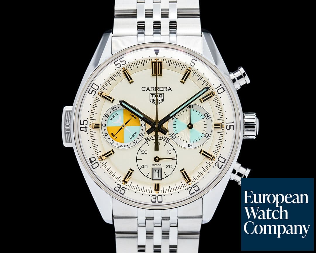Image of TAG Heuer Carrera Chronograph Seafarer SS Beige Dial