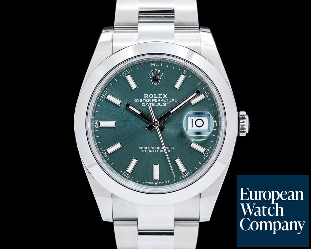 Image of Rolex 126300 Datejust 41 SS Mint Green Dial