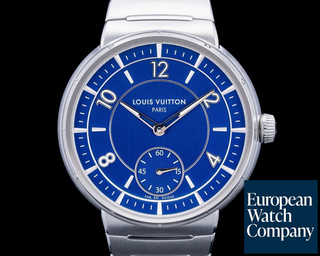 Image of Louis Vuitton W1ST20 Tambour 40MM SS Blue Dial