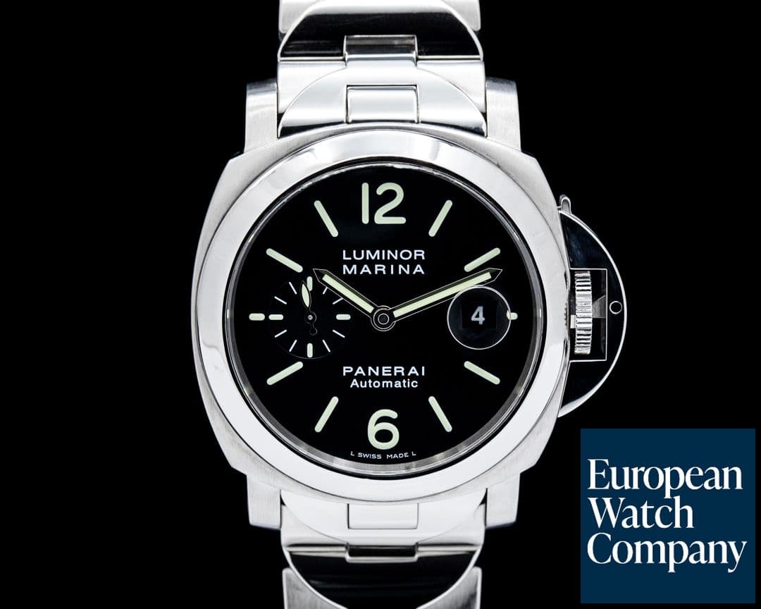 Image of Panerai PAM00104 Luminor Marina Automatic SS Black Dial