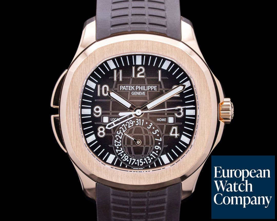 Image of Patek Philippe 5164R Aquanaut Travel Time 18K Rose Gold Brown Dial