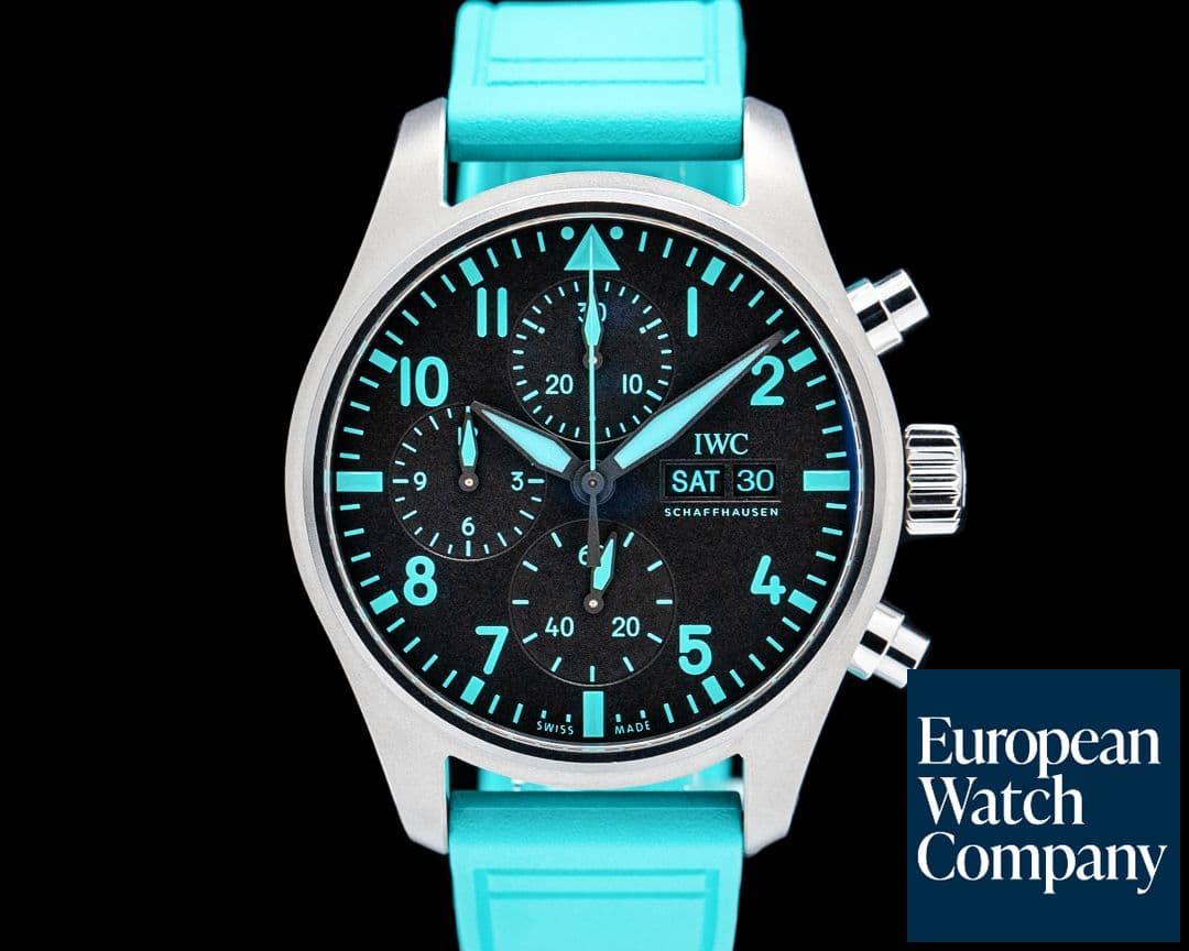 Image of IWC Pilots Watch Chronograph "Mercedes-AMG Petronas" Titanium Black Dial