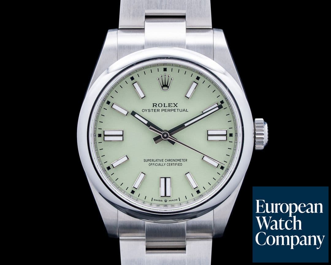 Image of Rolex 134300 Oyster Perpetual SS Pistachio Green Dial 2026