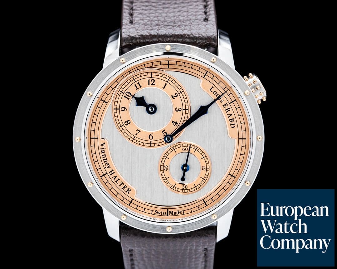 Image of Louis Erard Le Regulateur x Vianney Halter II SS Silver / Salmon Dial 2025 LIMITED