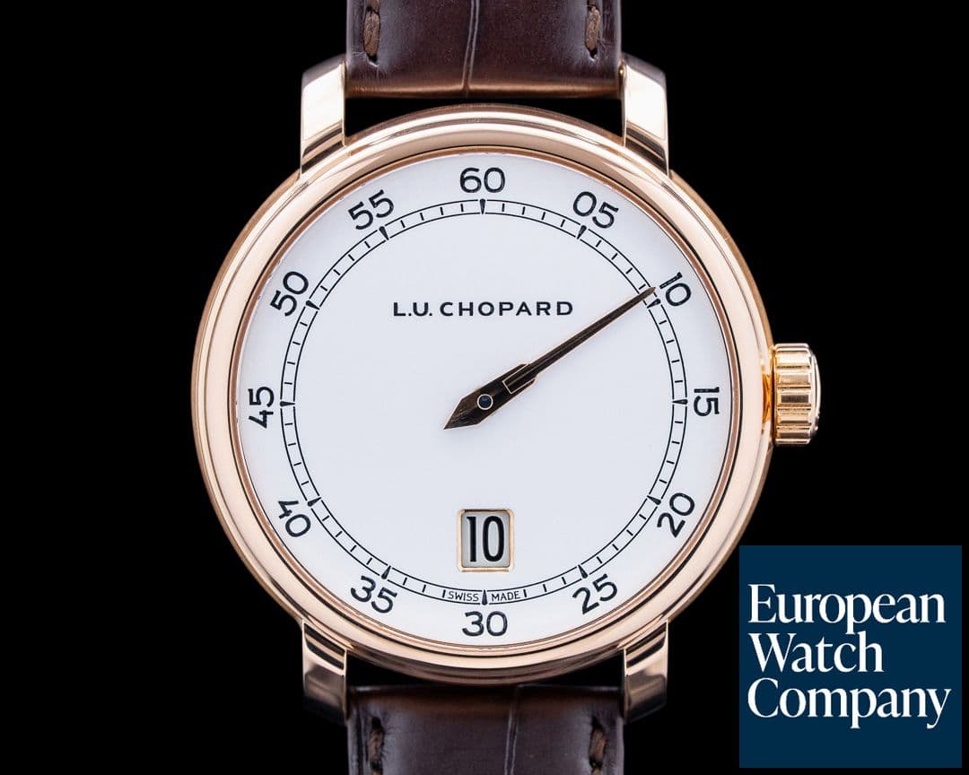 Image of Chopard 161977 L.U.C Quattro Spirit 25 18K Rose Gold White Dial LIMITED