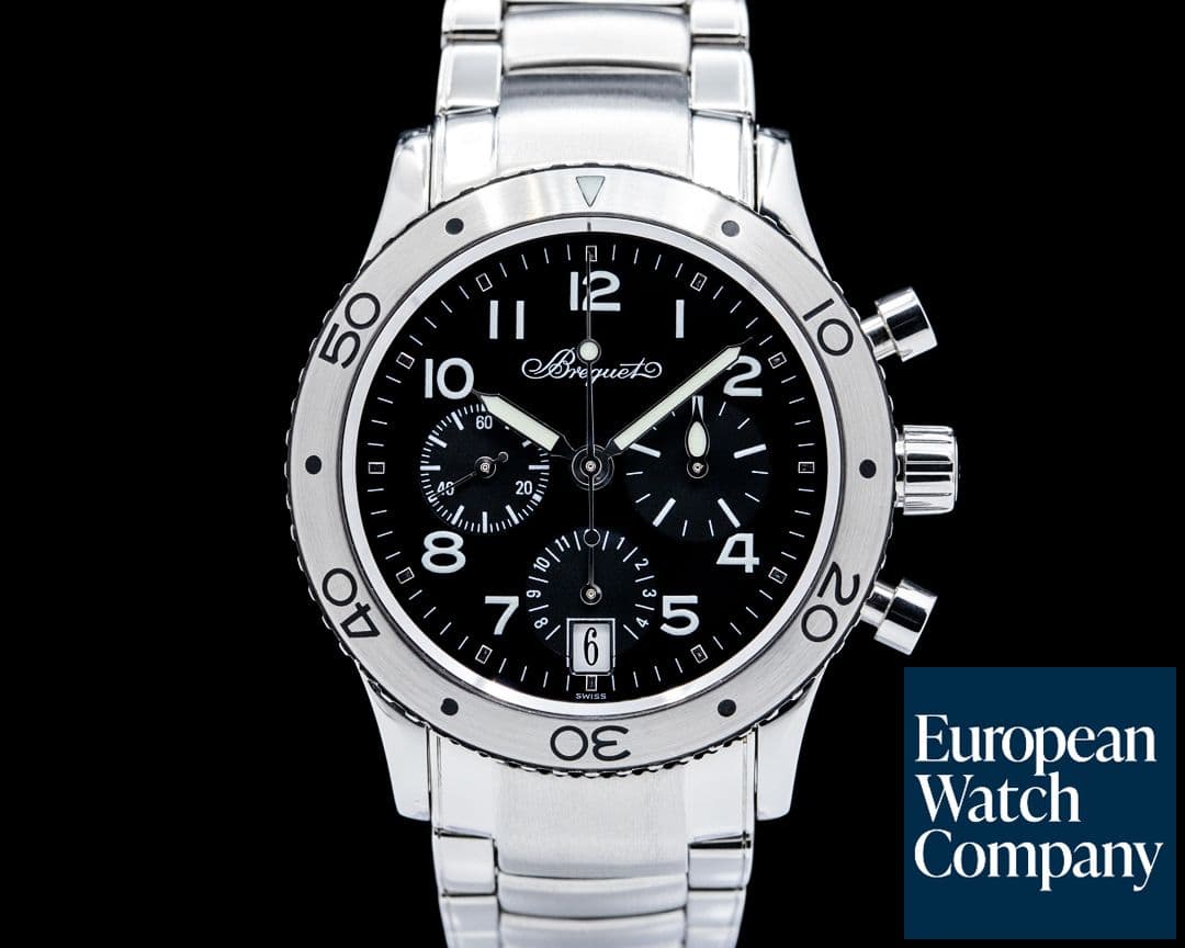 Image of Breguet 3820ST Type XX Transatlantique SS Black Dial