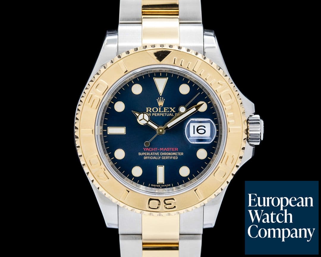 Image of Rolex 16623 Yacht-Master 18K Yellow Gold / SS Blue Dial