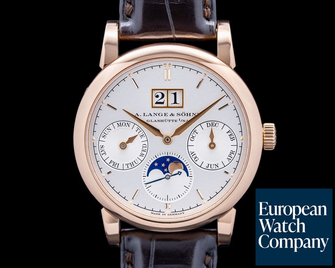 Image of A. Lange & Söhne 330.032 Saxonia Annual Calendar 18K Rose Gold Silver Dial