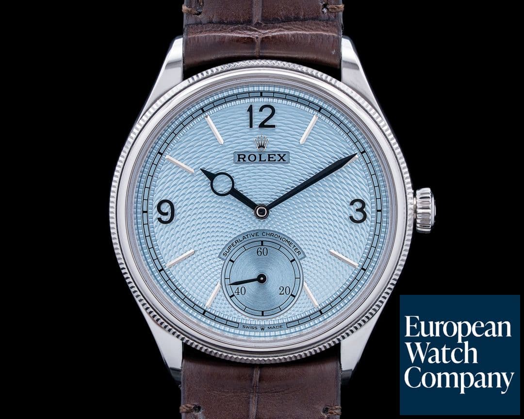 Image of Rolex 52506 1908 Platinum Ice Blue Guilloche Dial 2026