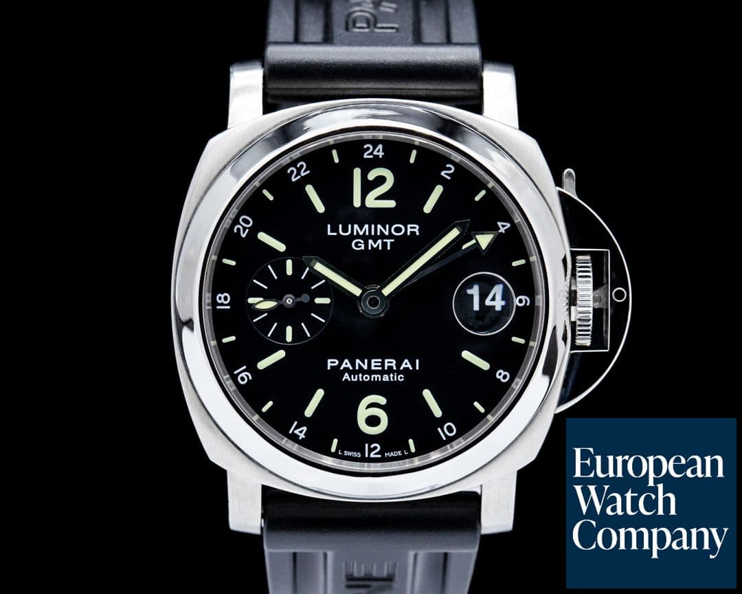 Image of Panerai PAM00244 Luminor GMT SS Black Dial