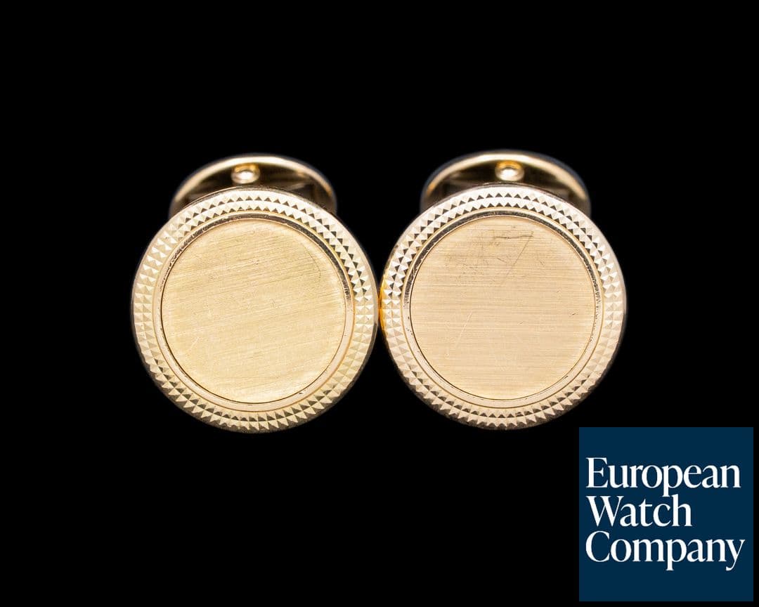 Image of Patek Philippe Calatrava Hobnail Cufflinks 18K Yellow Gold