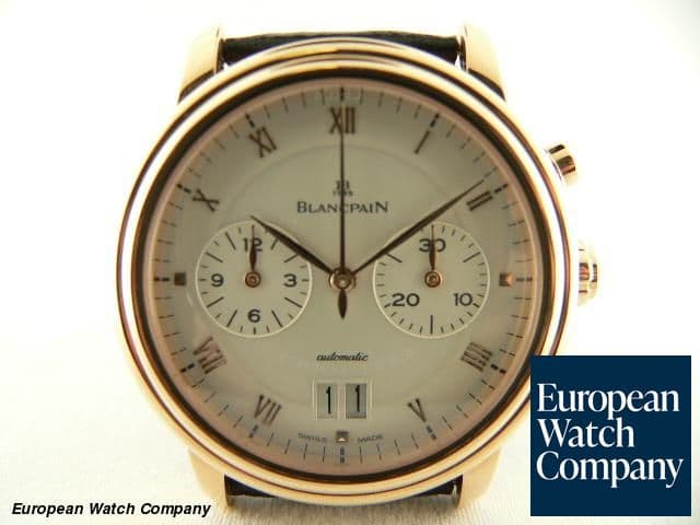Image of Blancpain Villeret Chrono Big Date Rose