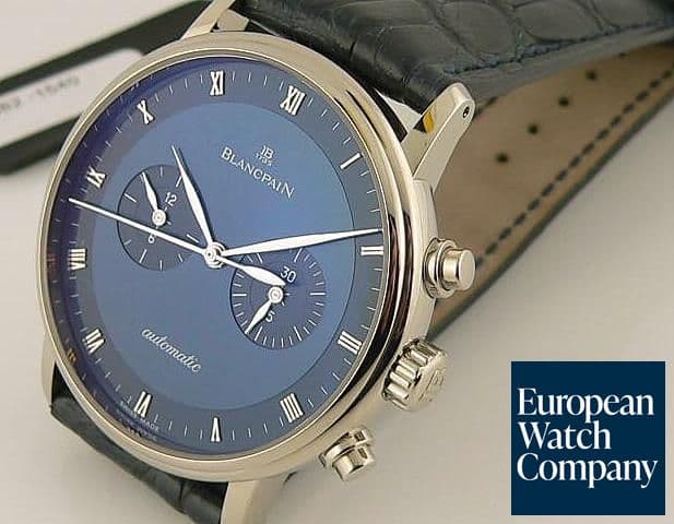Image of Blancpain Villeret Chrono W.G Blue Dial