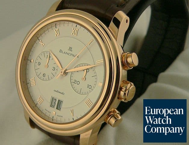 Image of Blancpain Villeret Chrono Big Date Rose