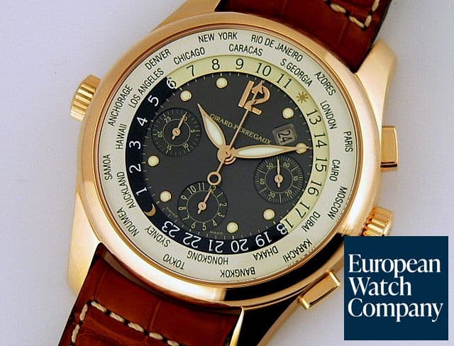 Image of Girard-Perregaux World Time WW.TC Grey Chrono Rose