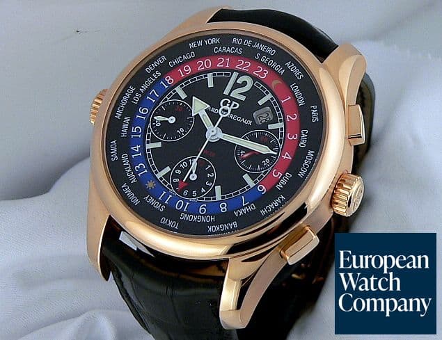 Image of Girard Perregaux World Time WW.TC Chrono Rose, black