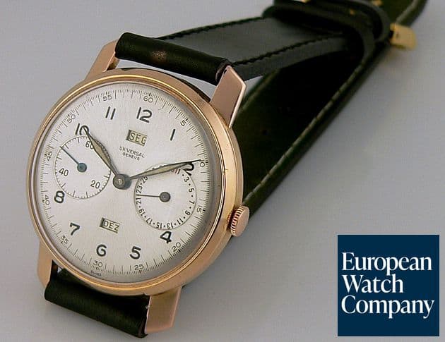 Image of Universal Genève Triple Date Rose/ Silver