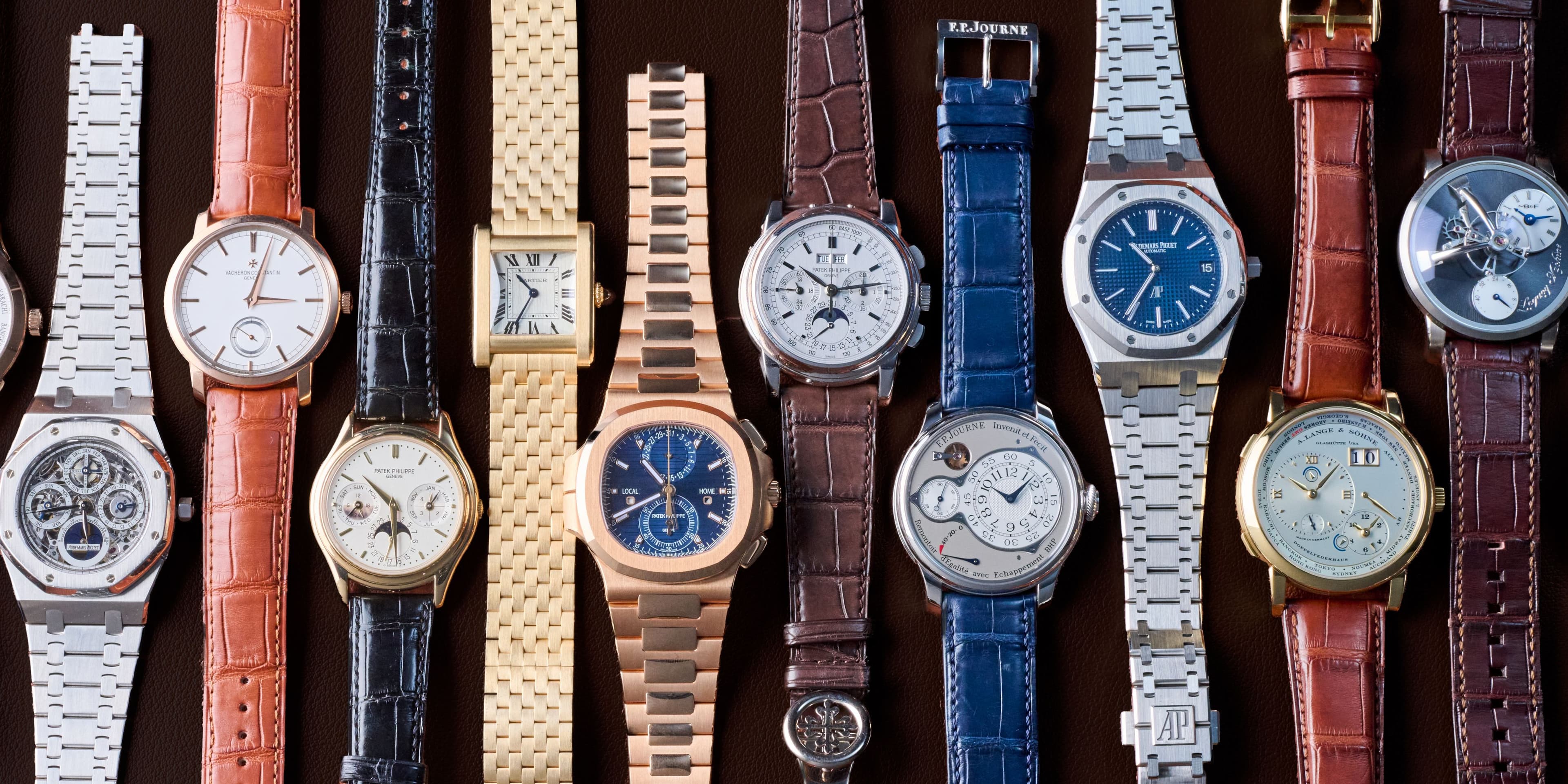 A collection of luxury watches
