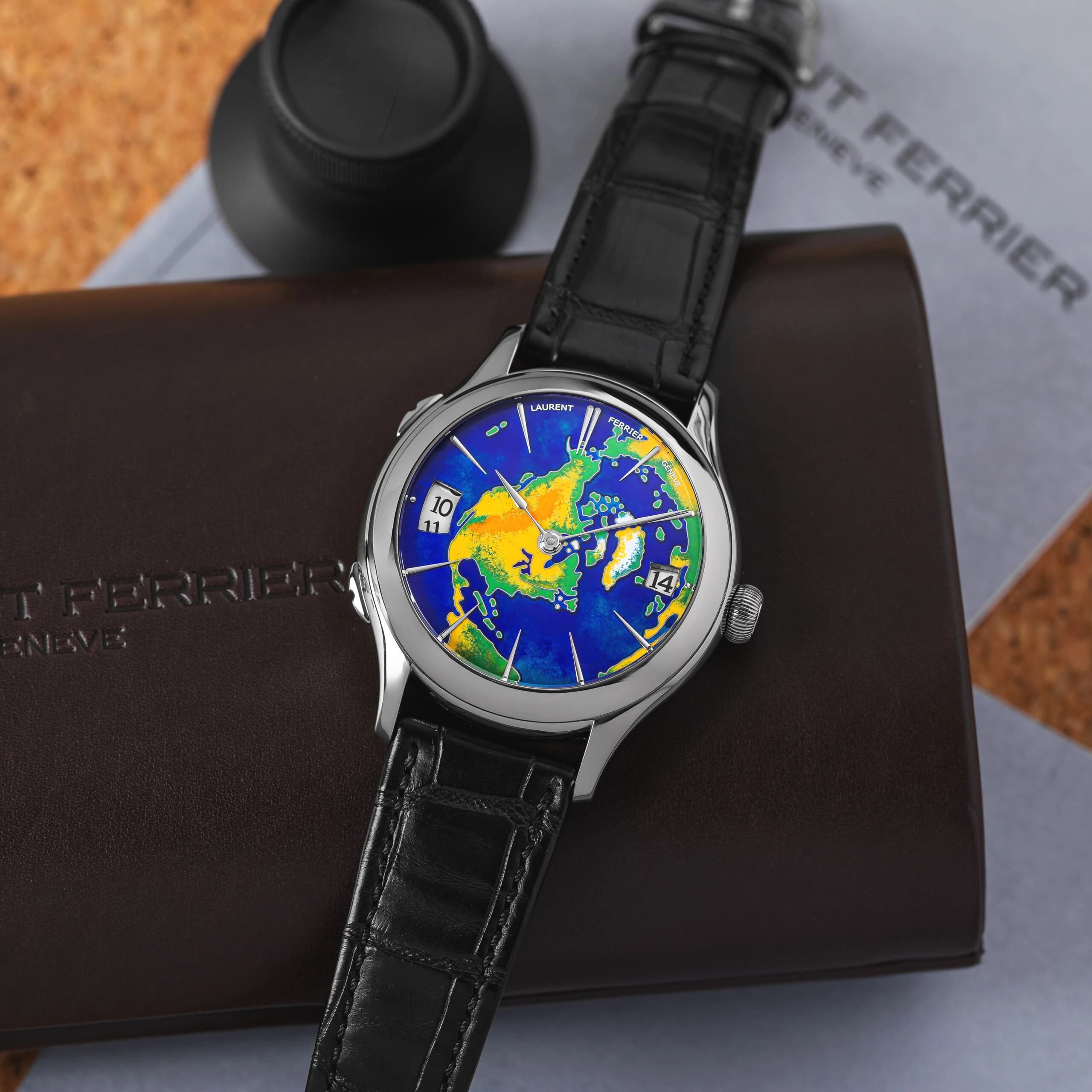 Sublime Dual Time: Laurent Ferrier Galet Traveler Enamel U.S. Limited Edition